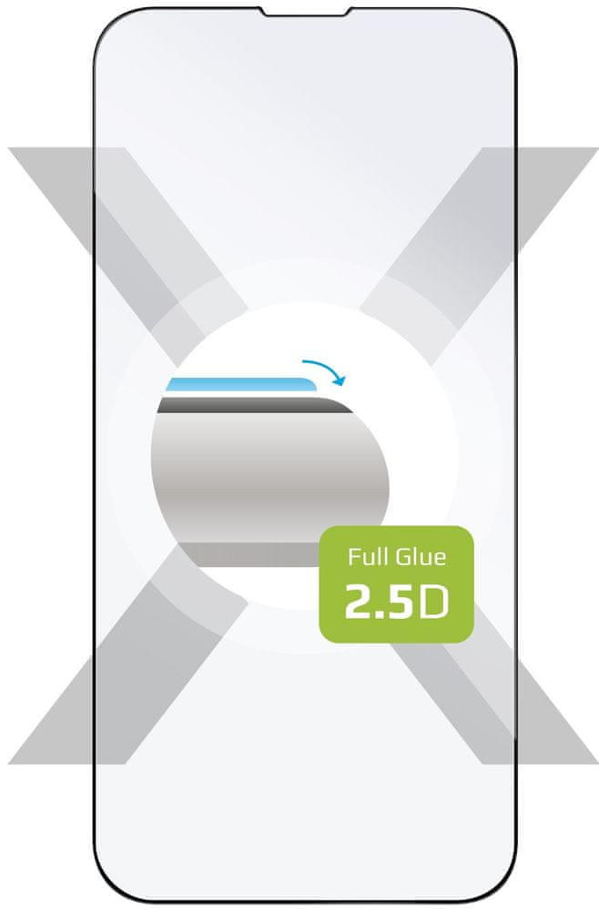 FIXED Ochranné tvrdené sklo Full-Cover pre Apple iPhone 13 Mini, lepenie cez celý displej, čierne FIXGFA-724-BK